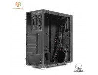 Cube Gaming CRESCENT RGB Temperred Glass Gaming Case - Black/White